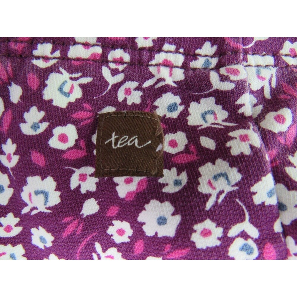 Tea Collection Girls Size 10 Pants Floral Purple Cargo Pockets Flowers 7F12221 - Picture 2 of 11